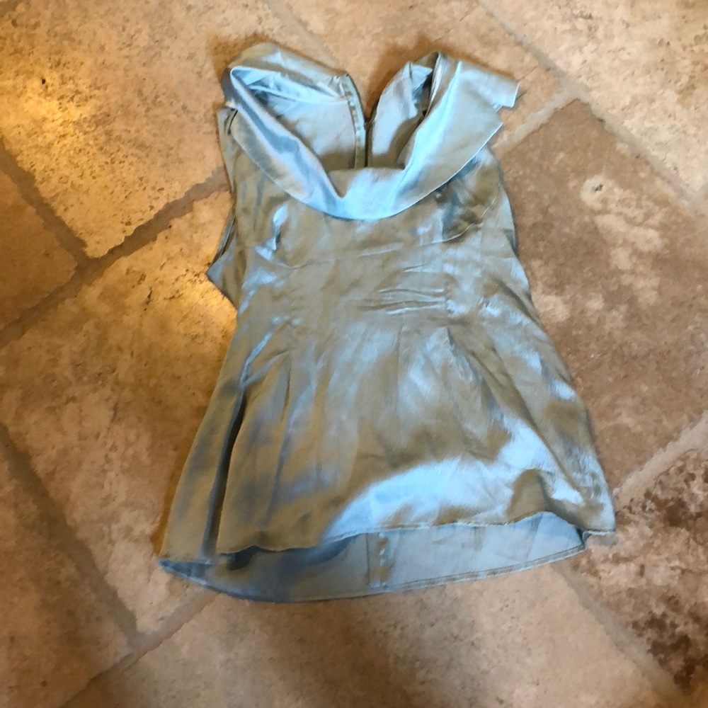 Nanette Lepore silk blue shirt